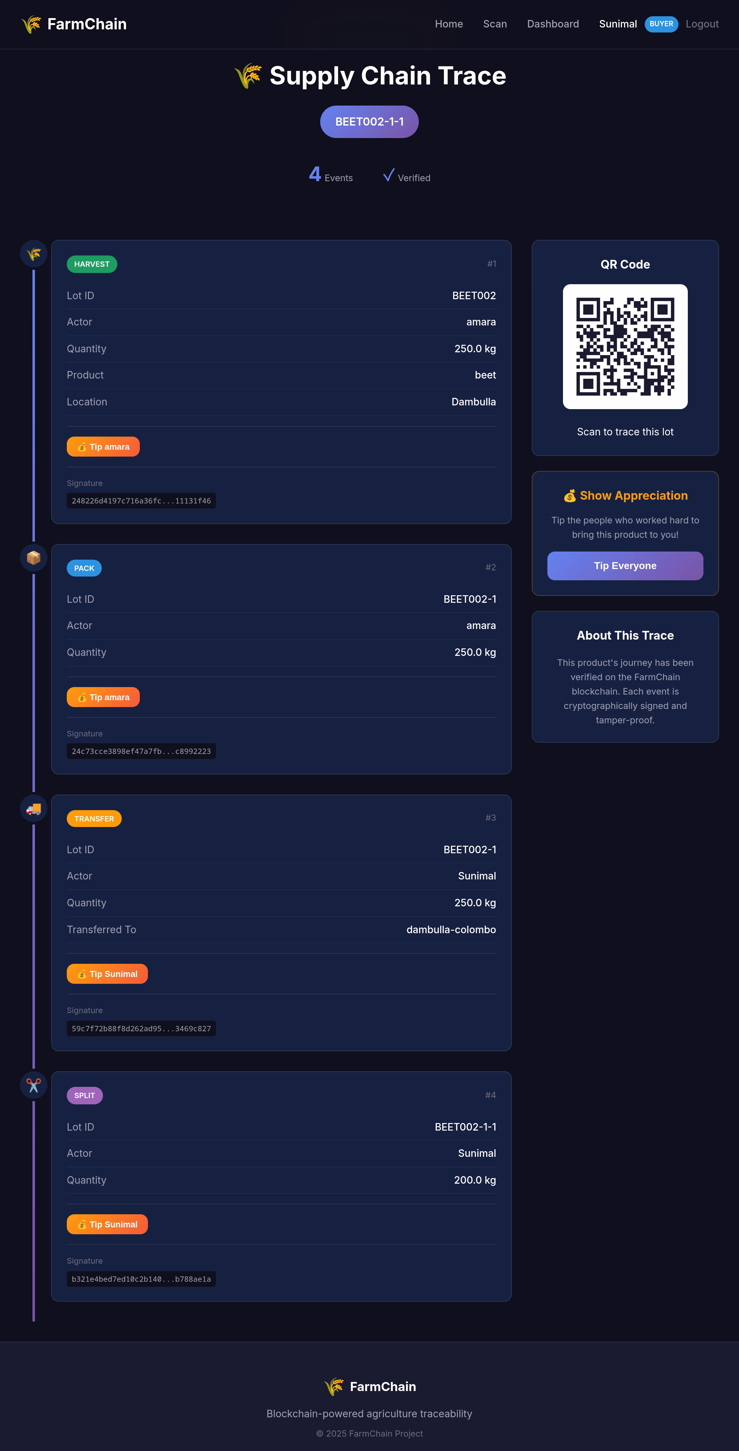 FarmChain Block History